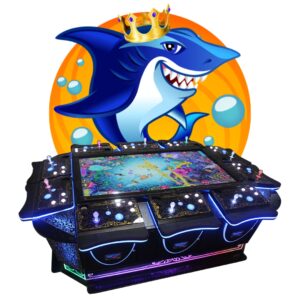 Fish Game Kings logo behind an arcade cabinet