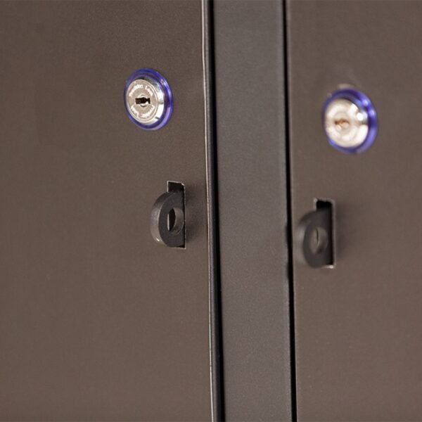 Reinforced steel security lock mechanism on a premium commercial hardware unit